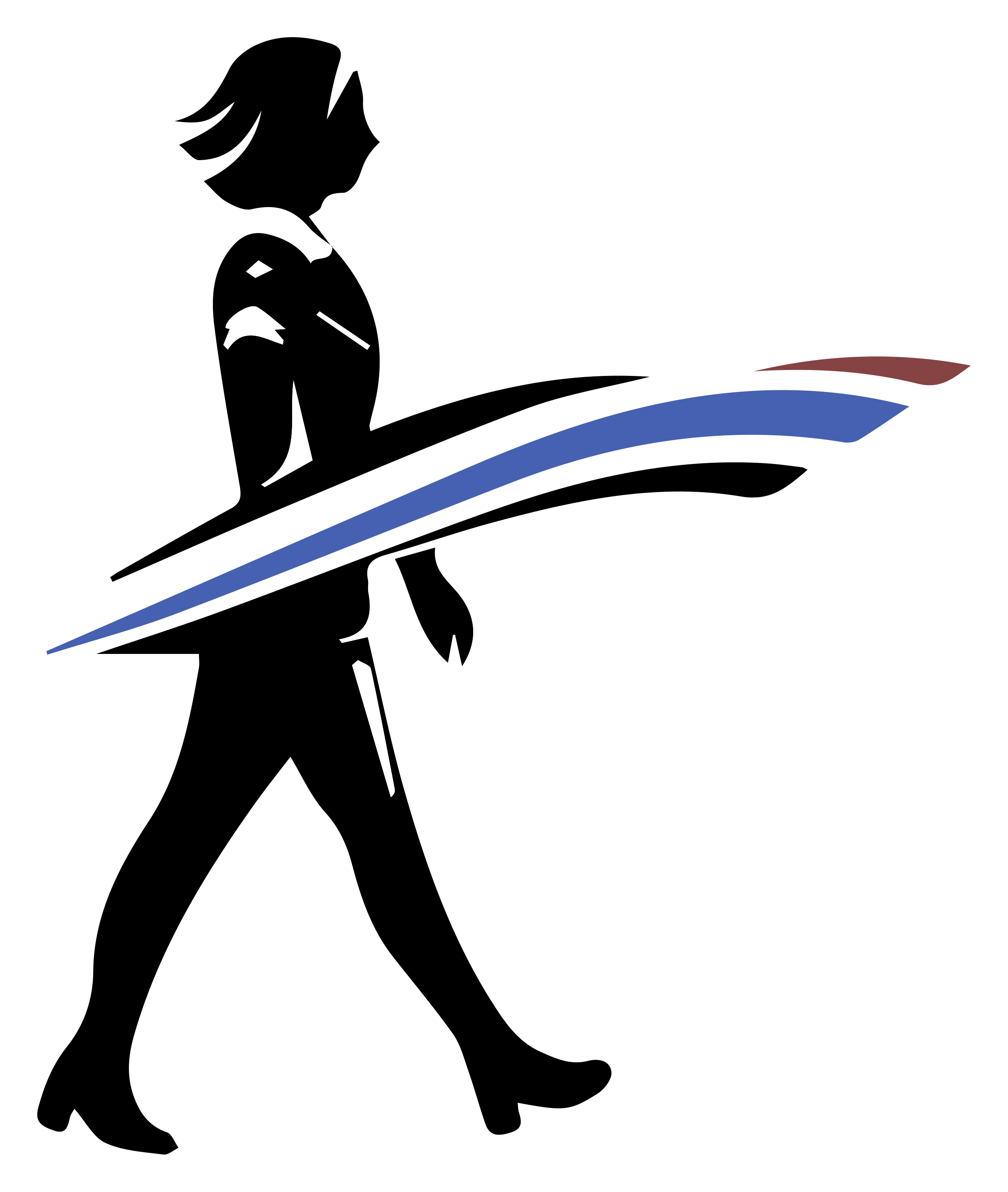 Logo Avec les Femmes de la Défense : une femme en marche